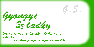 gyongyi szladky business card